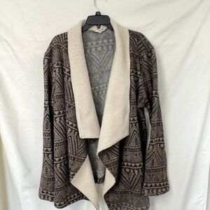 Mine Too Open  Front Cardigan Sweater Aztec‎ print